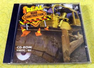 Real Road Construction Pc & Mac Cd - Rom Game Rare Vintage 1995 Computer Game
