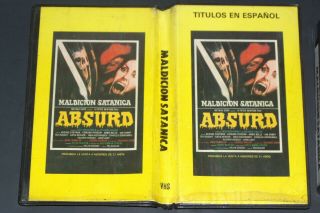 Absurd aka Satanica VHS 80s Horror Slasher Joe D ' Amato Big Box Video Rare 5
