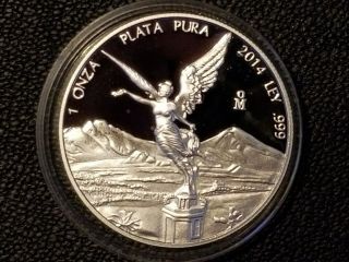 2014 Mexico 1 Oz Silver Libertad Proof In Capsule - Key Date 4,  700 Minted Rare