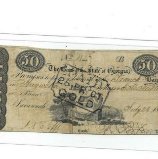 $50 " Georgia " (gold Stamp) 1800 