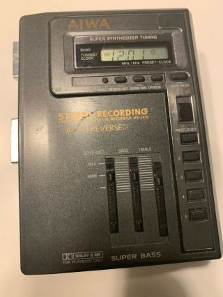 Rare Vintage Aiwa Hs - J470 Stereo Radio Cassette Recorder