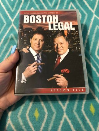 Rare Oop Boston Legal Complete Fifth 5th Season 5 Five Tv 4 Disc Dvd Set 2008