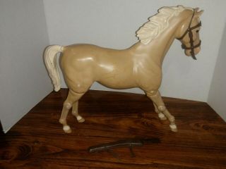 Vintage Rare Best Of The West Flame Louis Marx Plastic Horse 1965 Jointed Legs