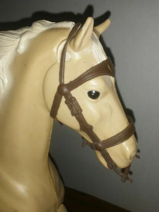 VINTAGE RARE BEST OF THE WEST FLAME LOUIS MARX PLASTIC HORSE 1965 jointed legs 4