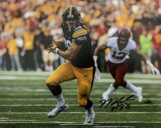 T.  J.  Hockenson Hand Signed 8x10 Photo Iowa Hawkeyes Tight End Autographed Rare