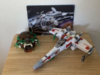 Rare Lego Star Wars 4502 X - Wing Dagobah Complete With Mini Figures
