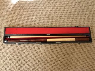 Vintage Rare Dufferin Wooden Pool Cue Stick With Carry Case Bag Canada