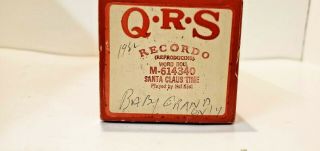 Rare Qrs Piano Player Roll Christmas M - 614340 Recordo " Santa Claus Time "