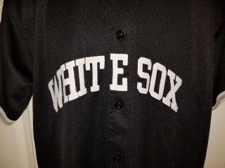 Vintage Chicago White Sox Jersey Starter Mens large Black Rare 3