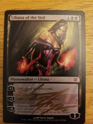 Mtg Liliana Of The Veil Innistrad Mythic Rare Planeswalker Signed 1 Card