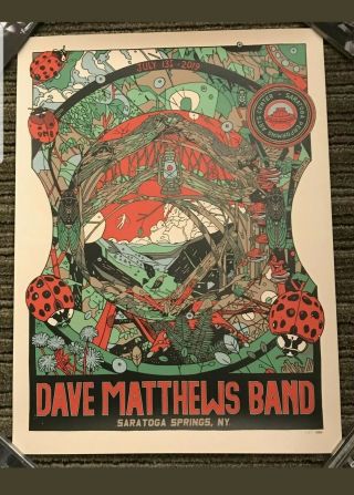 Rare Dave Matthews Band Poster Saratoga Springs Ny 6/13 2019 Spac N2 Tylerstout