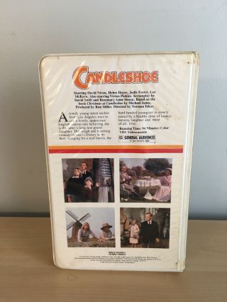Candleshoe VHS 1977 Jodie Foster David Niven Walt Disney Clamshell Tape Rare 3