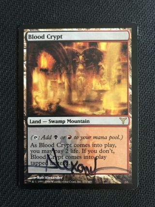 Mtg Magic The Gathering,  Signed Blood Crypt,  Dissension,  Great Price