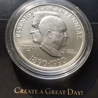 Rare West Point 1990 - W Eisenhower Centennial Commemorative Silver Uncirculated