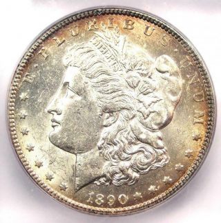 1890 - Cc Morgan Silver Dollar $1 - Certified Icg Au58 - Rare Carson City Coin