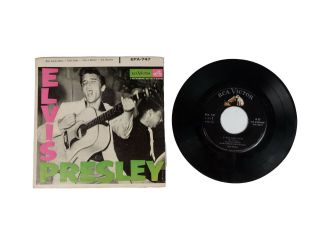 Rare Elvis Presley 1956 Self Title Ep Ps Ad Back 1st Press Rca Epa - 747