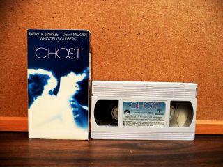 Ghost (vhs 1990) Collectors - White Cartridge Rare - Patrick Swayze,  Demi Moore