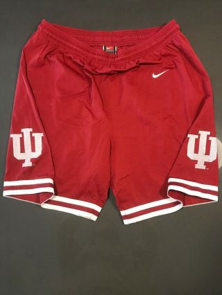 Men’s Vintage Nike Indiana Hoosiers Shorts Basketball Large Sewn Big Logo Rare