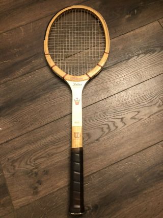 Wilson The Jack Kramer Autograph Racket Racquet 4 1/2 Grip Rare Wooden Vintage