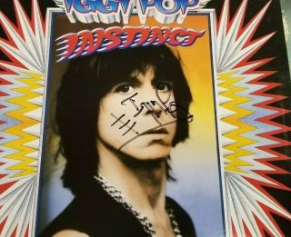 Iggy Pop - In - Person Autograph Instinct Lp 1988 - Promo Vinyl - Rare.  Stooges