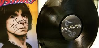IGGY POP - in - person Autograph INSTINCT LP 1988 - promo vinyl - rare.  Stooges 2