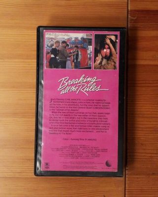 Breaking All The Rules (1984) VHS Rare OOP Cult Comedy World Video Cut Box 2
