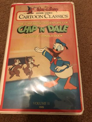 Disney - Cartoon Classic: Chip ‘n’ Dale Vol 11 Vhs (white Clam Shell) Rare