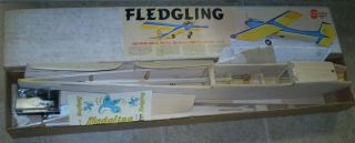 Very Rare Sterling Inc Fledgling Fs - 29 Rc Airplane Kit 56 Wingspan Build Started