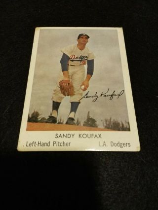 Authentic Rare Year Sandy Koufax 1960 9 Bell Brand Dodgers Baseball Card