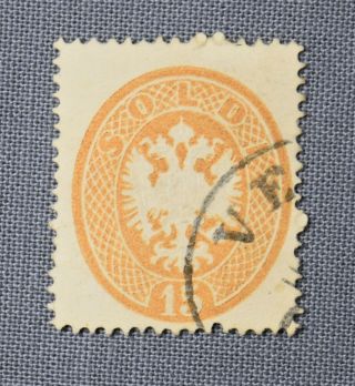 Rare Postage Stamp Of Austria,  Lombardy - Venetia: 15 S. ,  1863 (scott 19)