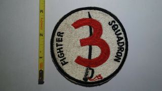 Extremely Rare " Ace Novelty " Raaf No.  3 Fighter Squadron Patch.  Rare Variant