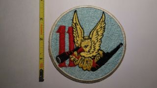Extremely Rare " Ace Novelty " Raaf No.  11 Fighter Squadron Patch.  Rare Variant