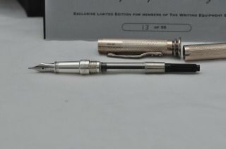 Rare Yard O Led Silver Fountain Pen - Writing Equipment Society 25th Anniversary 11