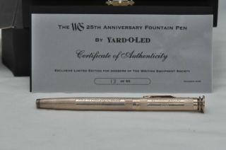 Rare Yard O Led Silver Fountain Pen - Writing Equipment Society 25th Anniversary 3