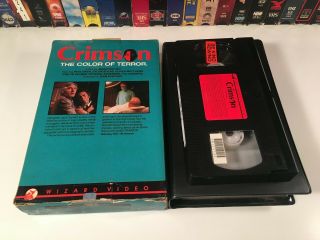 Crimson,  The Color Of Terror Rare Horror VHS 1973 Paul Naschy Wizard Big Box 70s 2