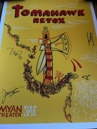Tomahawk Retox Mike Patton Los Angeles Poster Mayan Theater Signed Rare