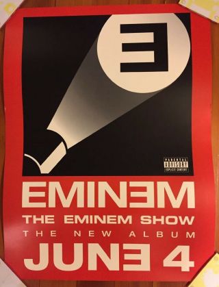 Rare Eminem Promotional Poster The Eminem Show 18” X 24”