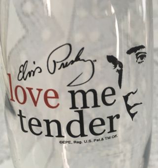 Pair Rare Elvis " Love Me Tender " Champagne Glasses Graceland Exclusive
