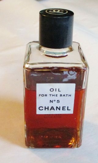 Chanel No.  5 Oil For The Bath 3oz Bottle Rare Vintage