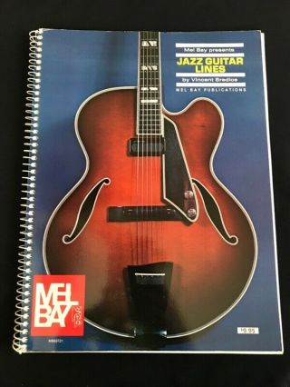 Mel Bay Presents Jazz Guitar Lines Rare Vincent Bredice 1981 Book