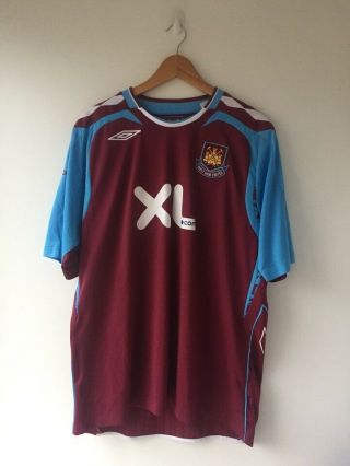 Rare West Ham United Jersey Shirt 2007/2008 Size Xl Umbro Xl - Holidays