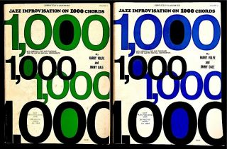 Jazz Improvisation On 1000 Chords Vol.  1 & 2 Rare Vintage Guitar Books 1970