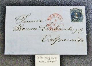Nystamps Chile Stamp Early Cover Rare Paid: $125