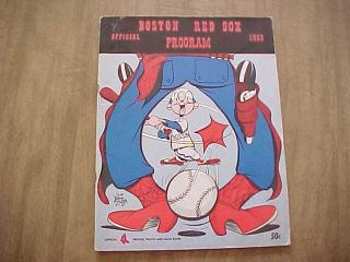 Rare 1959 Boston Red Sox Spring Training Baseball Program/yearbook