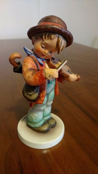 Rare Vintage M.  I.  Hummel Figurine Little Fiddler Violin Boy 3 " Tall 2 4/0