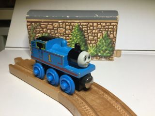 Rare Thomas & Friends Thomas Wooden Railway Train - No Name 1996 Britt Allcroft