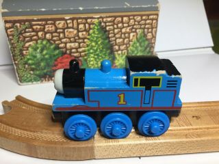 Rare Thomas & Friends Thomas Wooden Railway Train - No Name 1996 Britt Allcroft 4