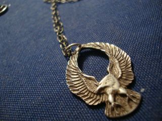 Ultra Rare Native American Eagle Sterling Silver Chunky Necklace