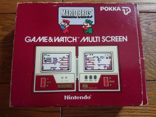 NINTENDO GAME AND & WATCH Mario Bros RARE POKKA Ver.  w/ BOX 1983 JAPAN 7