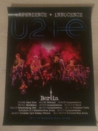 Official U2 Berlin Poster Rare Nov 13,  2018 Experience,  Innocence Final Show